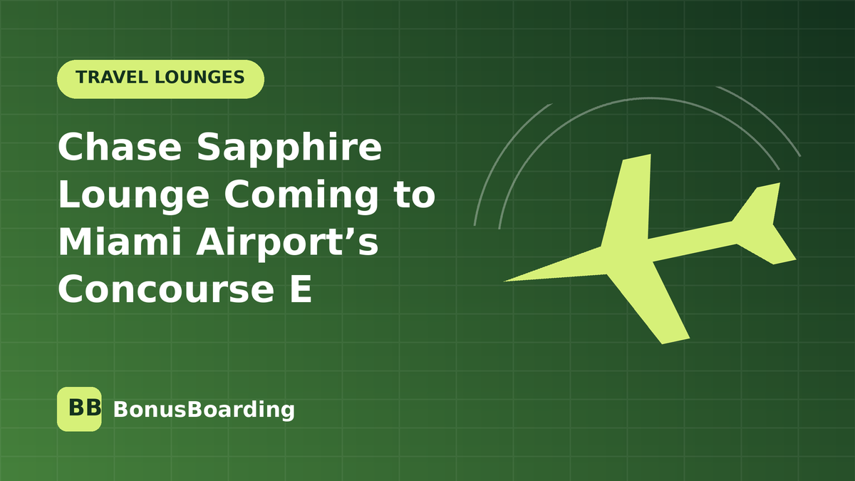 Chase Sapphire Lounge Coming to Miami Airport’s Concourse E